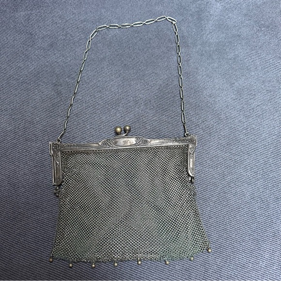 Vintage chainmail metal mesh purse handbag antique AS IS - Picture 1 of 10